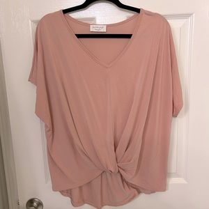 Pink knot blouse